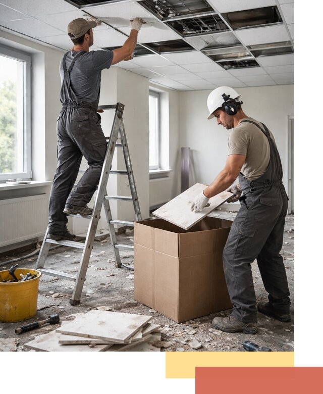 Демонтаж потолочной плитки в Кимрах быстро и аккуратно