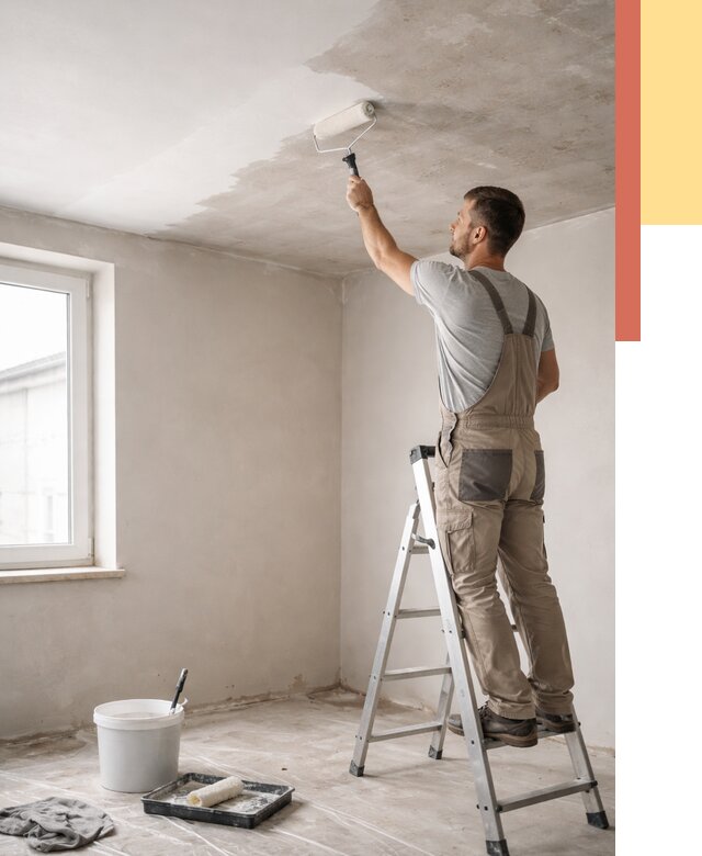 Грунтовка потолка в Кимрах от 2610 руб. — быстро и недорого | ОТДЕЛОЧНИК-Кмы