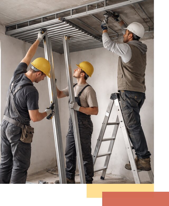 Монтаж реечного потолка под ключ в Кимрах