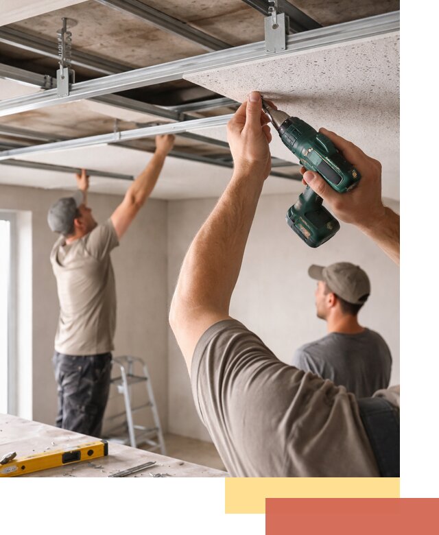 Монтаж акустического потолка в Кимрах под ключ