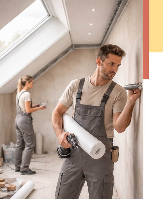 Монтаж натяжного потолка на мансарде в Кимрах от 3654 руб. | ОТДЕЛОЧНИК-Кмы