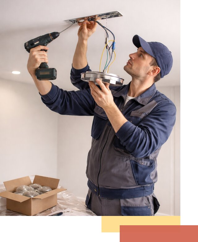 Установка люстры в натяжной потолок в Кимрах