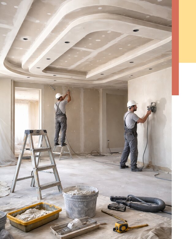 Многоуровневый потолок из гипсокартона в Кимрах от 783 руб. под ключ | ОТДЕЛОЧНИК-Кмы