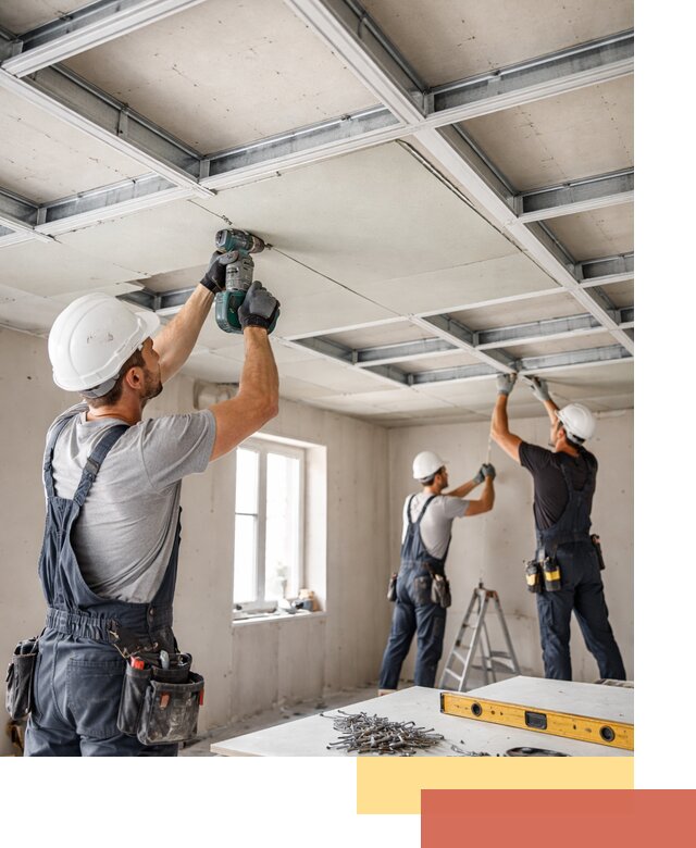 Кессонный потолок из гипсокартона под ключ в Кимрах