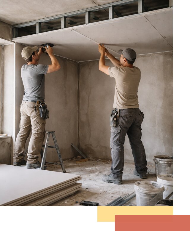 Короб из гипсокартона на потолке под ключ в Кимрах