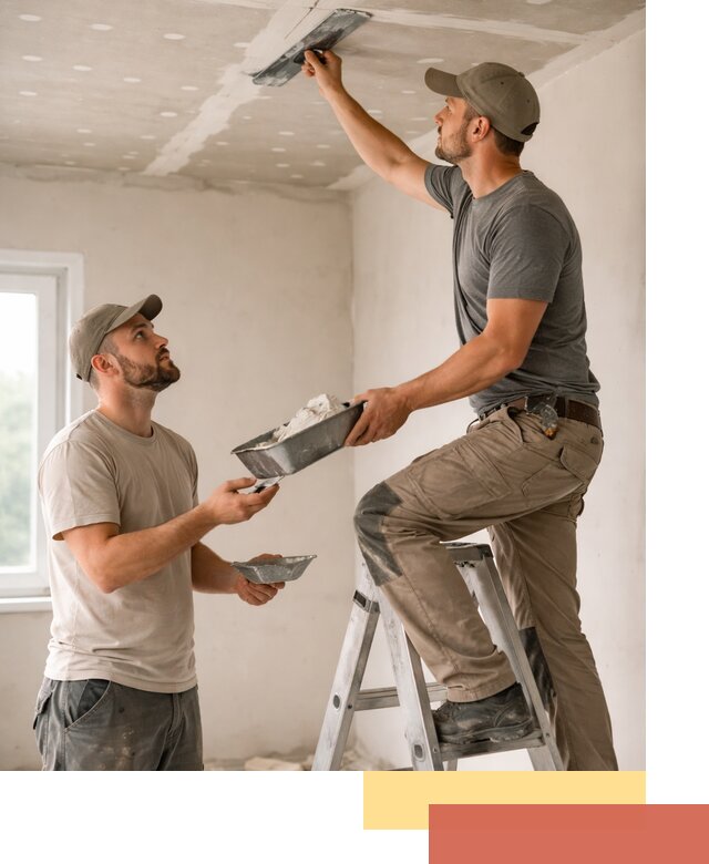 Шпаклевка потолка из гипсокартона в Кимрах качественно и быстро