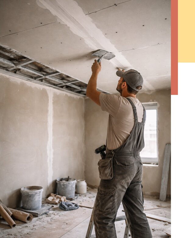 Ремонт потолка из гипсокартона в Кимрах от 679 руб./м² — быстро и недорого | ОТДЕЛОЧНИК-Кмы