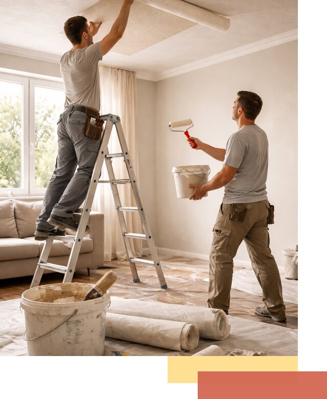 Поклейка обоев на потолок в Кимрах — качественно и быстро