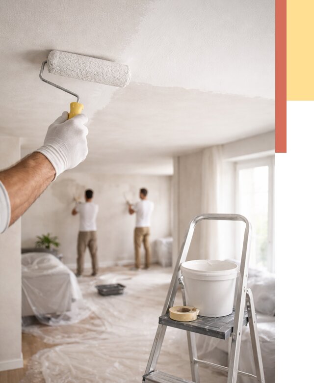 Покраска потолка акриловой краской в Кимрах от 2610 руб. | ОТДЕЛОЧНИК-Кмы