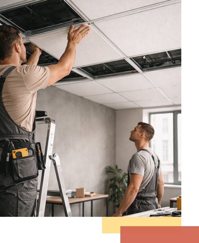 Монтаж потолочной плитки в Кимрах качественно и в срок