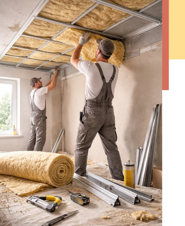 Утепление потолка в Кимрах от 7516 руб/м2 — недорого, быстро, под ключ | ОТДЕЛОЧНИК-Кмы