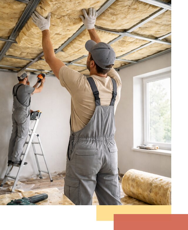 Утепление потолка под ключ в Кимрах качественно и быстро