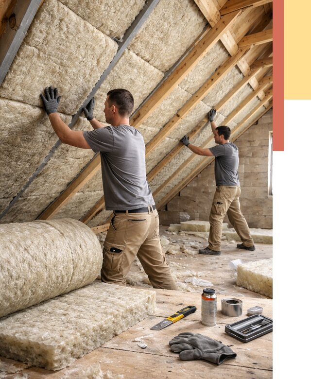 Утепление потолка минватой в Кимрах от 1514 руб. — быстро и недорого | ОТДЕЛОЧНИК-Кмы