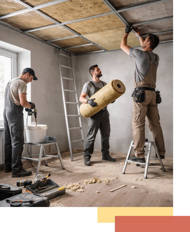 Шумоизоляция потолка в Кимрах: профессиональный монтаж и отделка