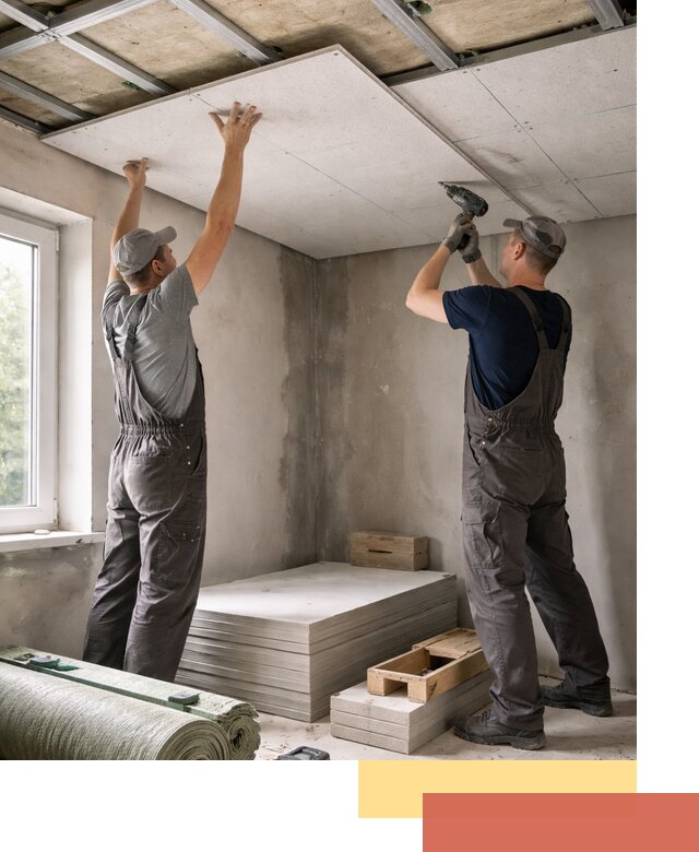 Шумоизоляция потолка панелями ЗИПС в Кимрах